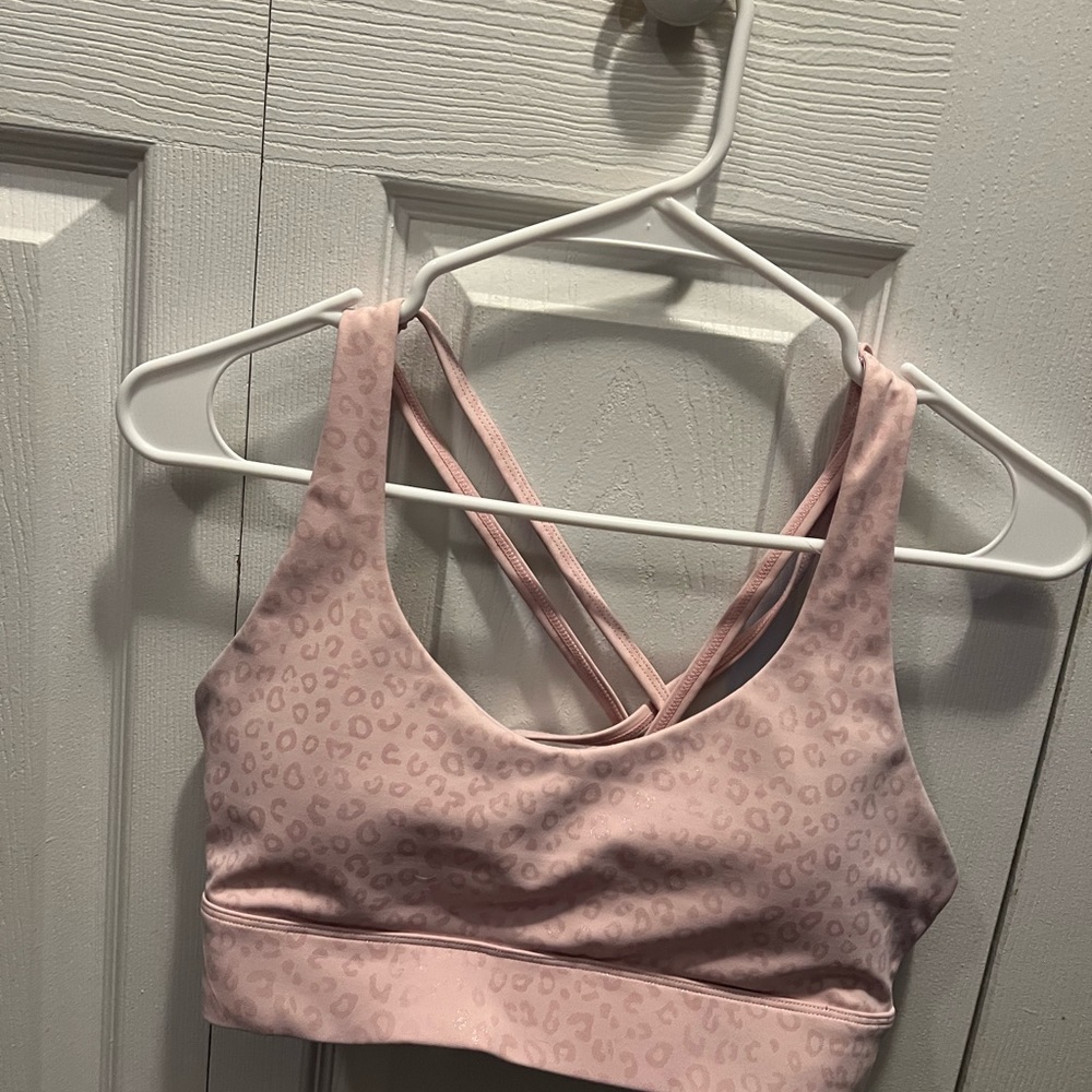 Light Pink Leopard ZYIA Strappy Bra. Worn A Few Times.